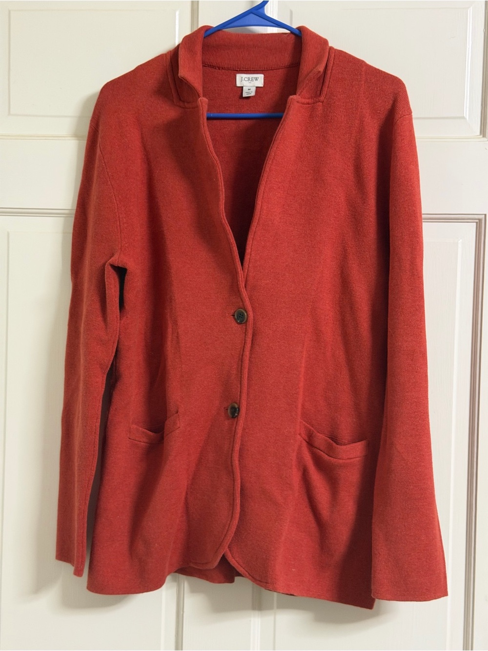 J. Crew Rust-Red Knit Blazer medium like new
